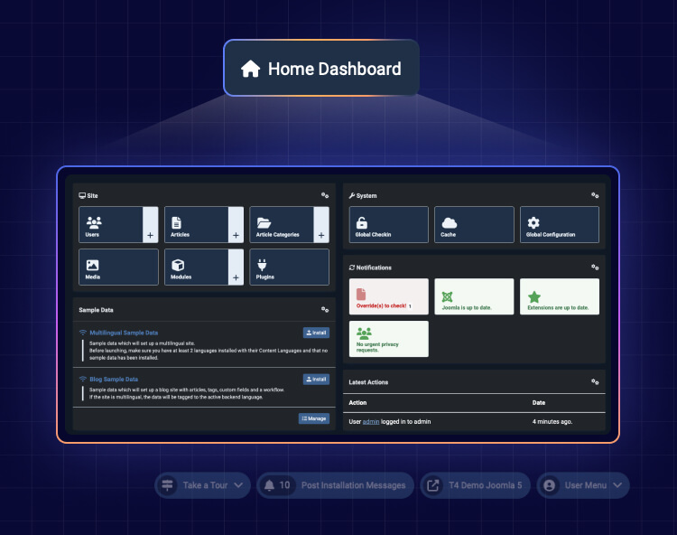 joomla mode sombre