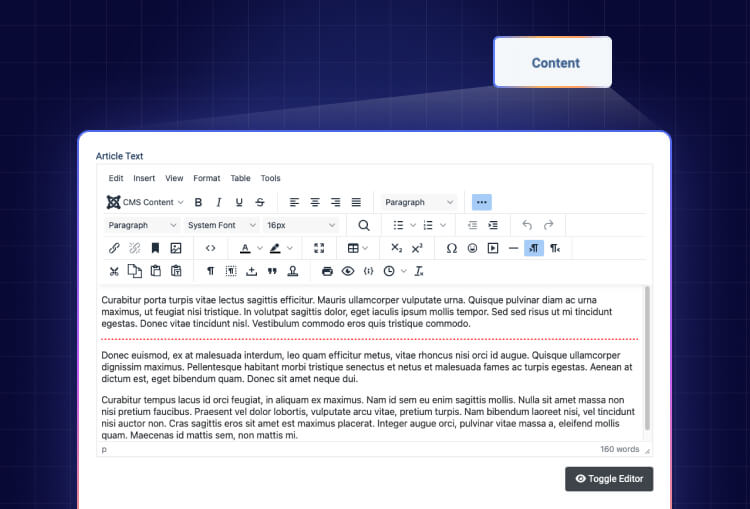 joomla 5 éditeur de texte