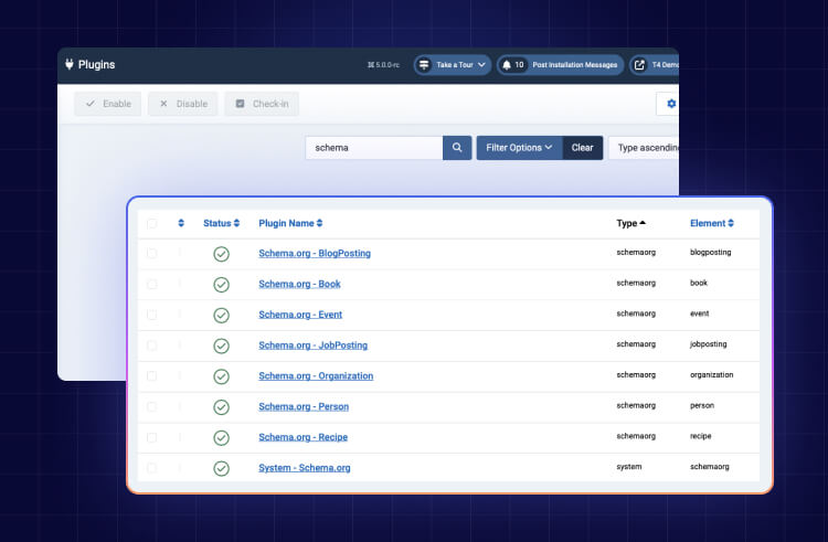 Joomla 5 balise de données structurées : extraits enrichis