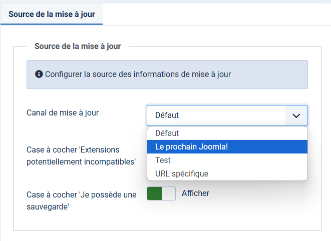 source de mise a jour pour migrer vers Joomla 5