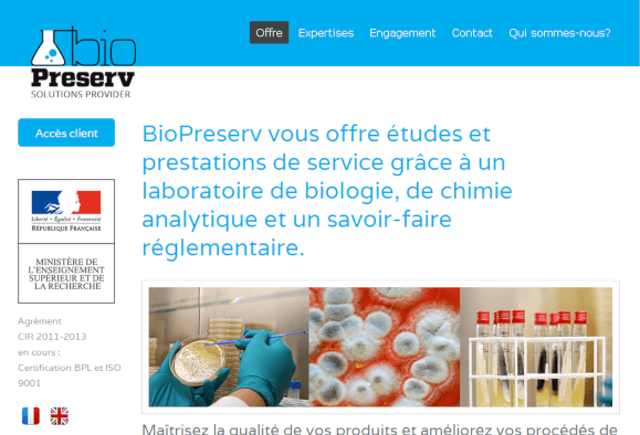 BioPreserv : Création & maintenance