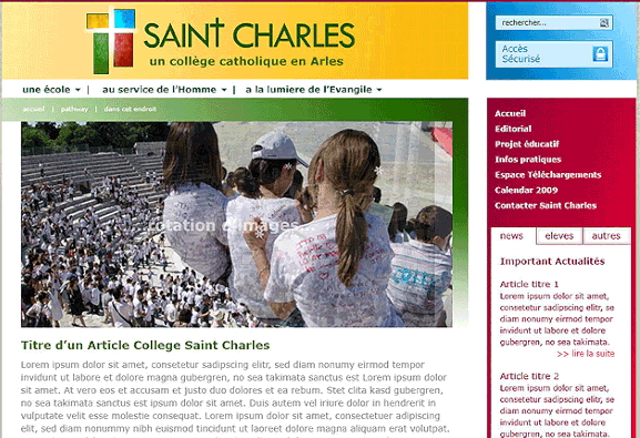 Collège & lycée Saint Charles : Migration, nouveau design, formation