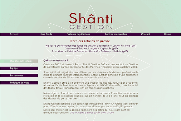 Shânti Gestion : Migration, conservation du design, formation